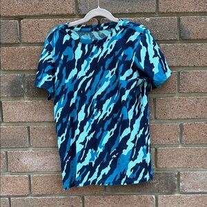 bcg Boys Blue Camouflage Short Sleeve Tee Size Medium